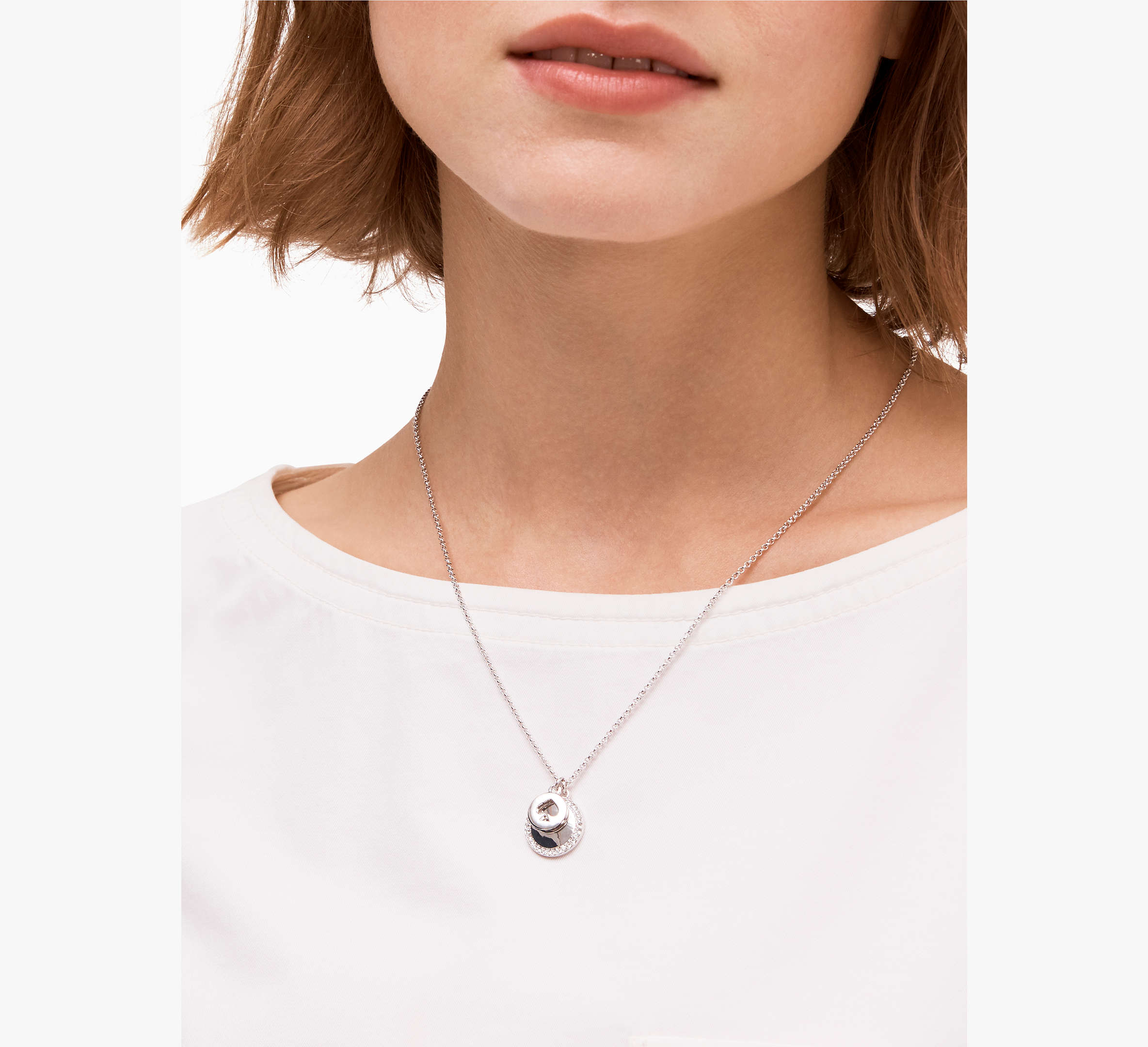 Spot The Spade Pave Charm Pendant Necklace