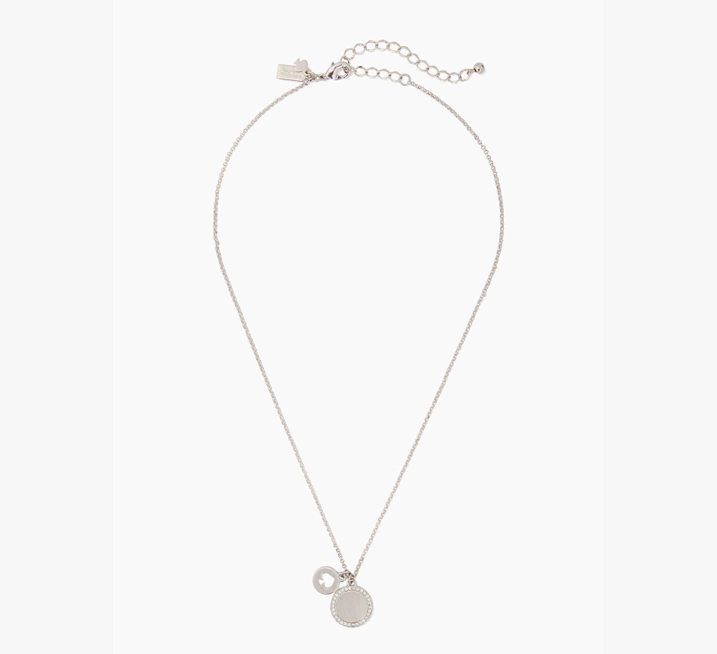 Spot The Spade Pave Charm Pendant Necklace