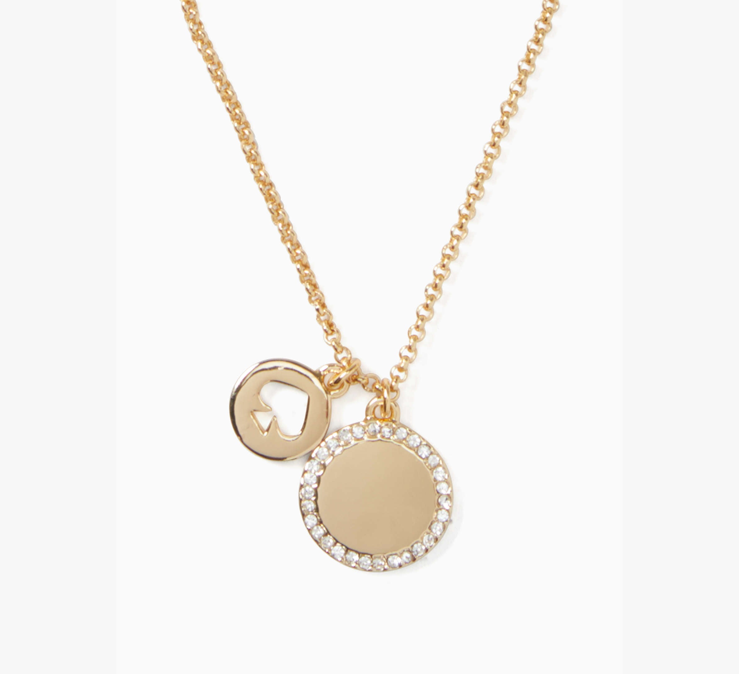 Spot The Spade Pave Charm Pendant Necklace