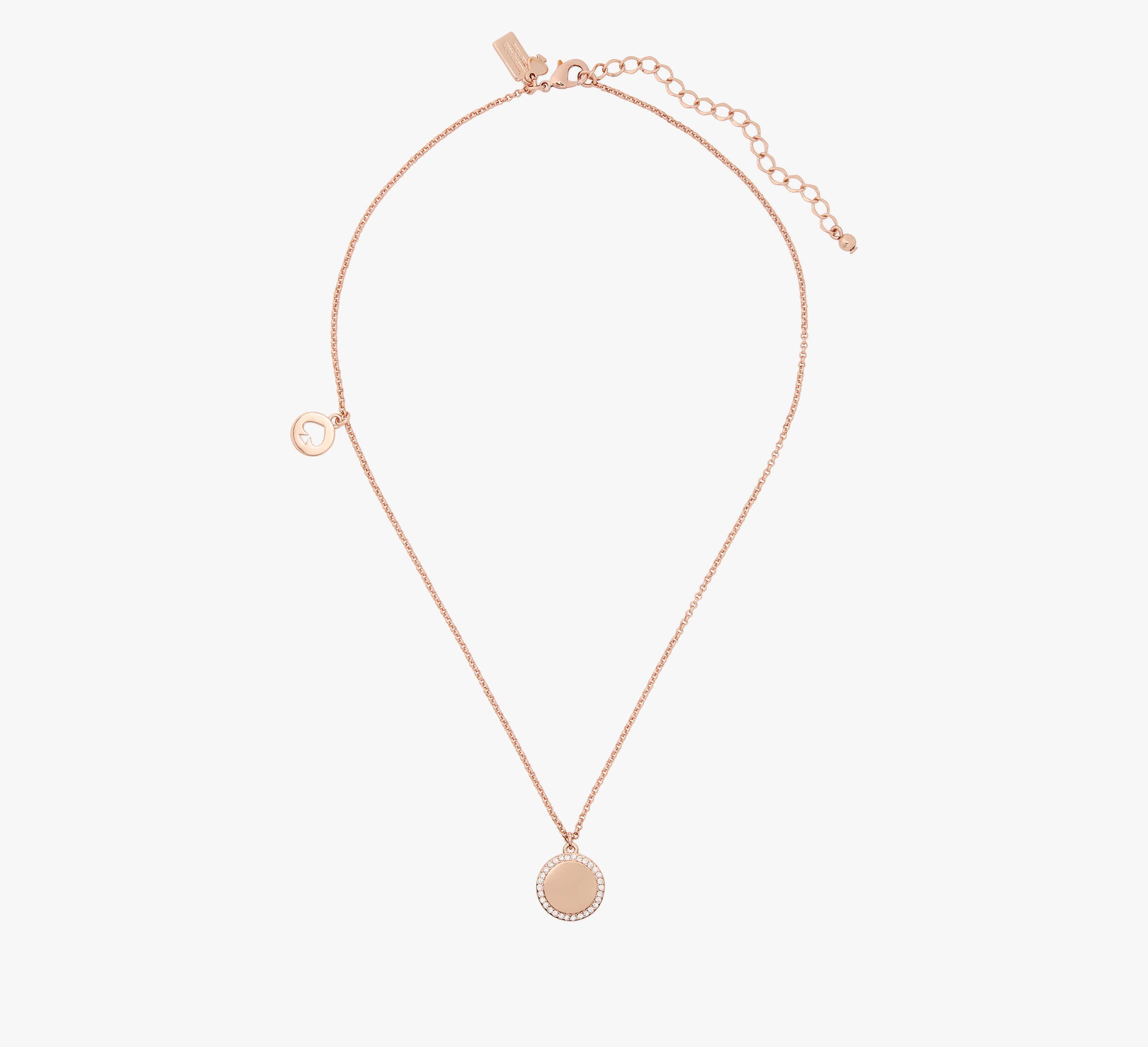 Spot The Spade Pave Charm Pendant Necklace