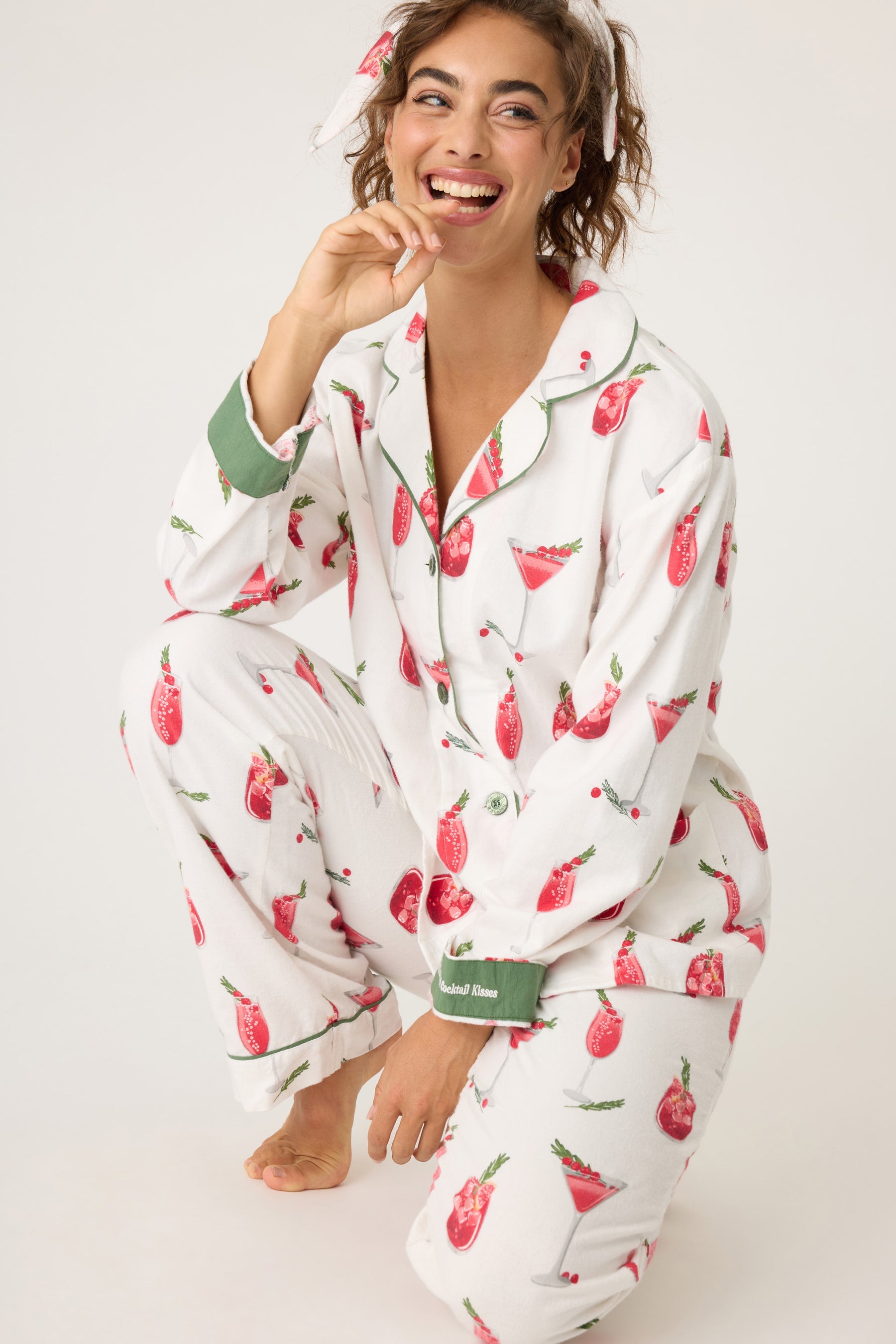 Cranberries & Cocktails Flannel PJ Set