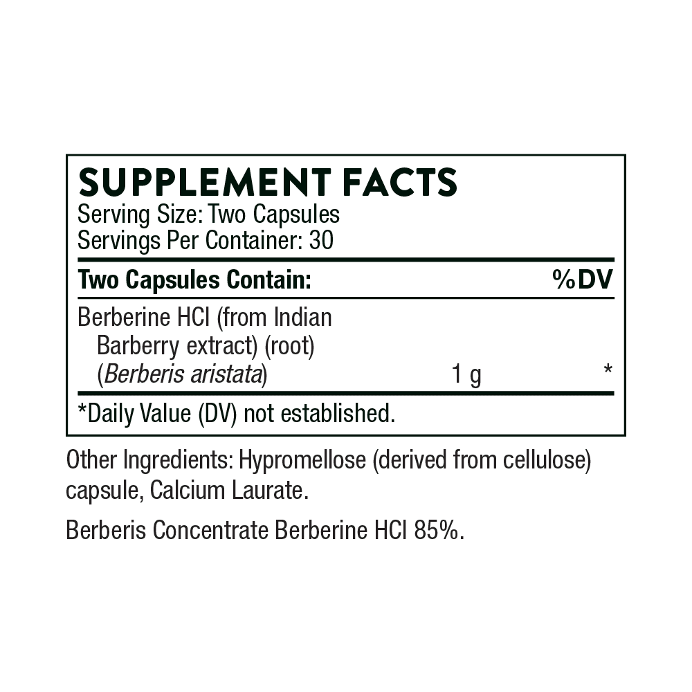 Thorne Berberine 1000 mg Botanical Supplement