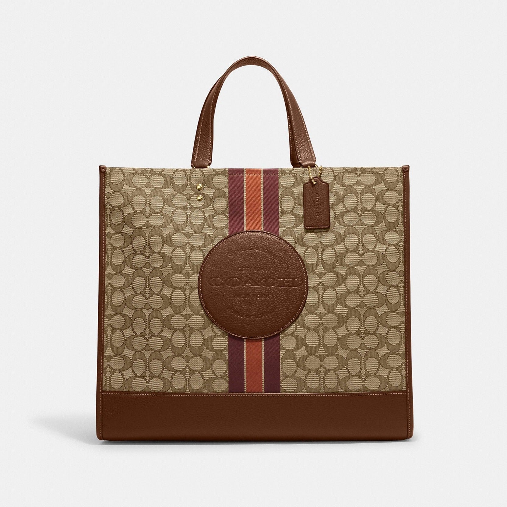 Coach Dempsey Tote 40 In Signature Jacquard With Stripe And