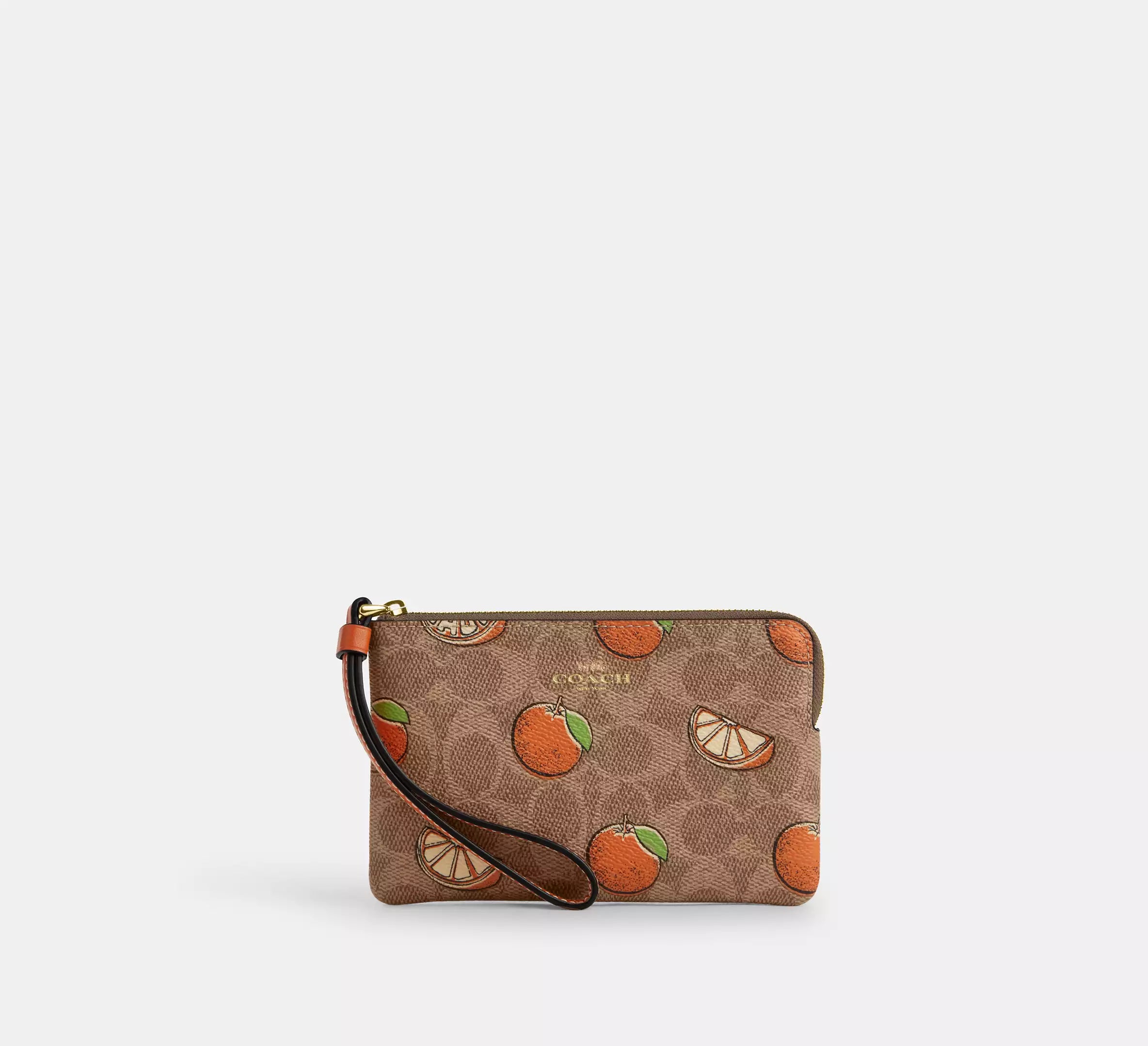 Corner Zip Wristlet In Signature Canvas