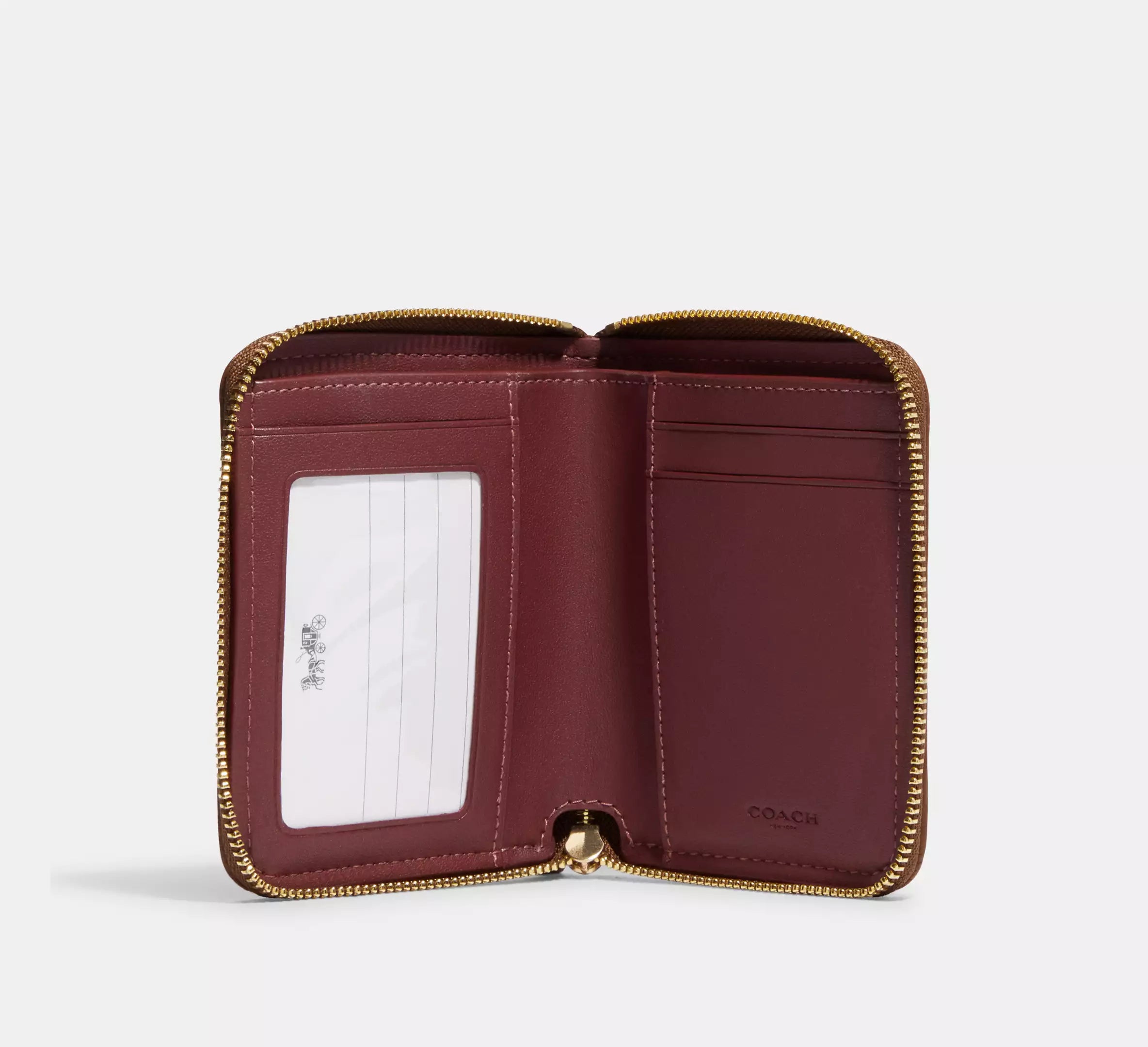 Small Zip Around Wallet In Signature Jacquard