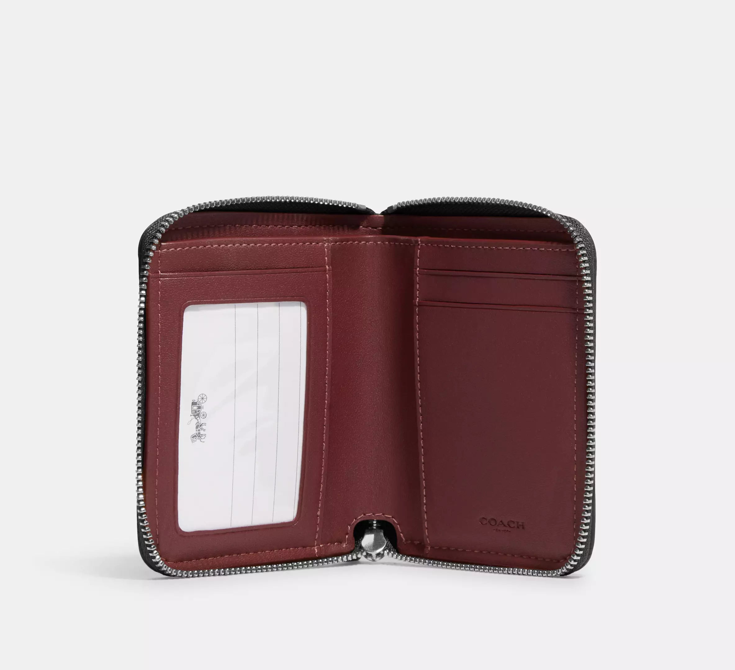 Small Zip Around Wallet In Signature Jacquard