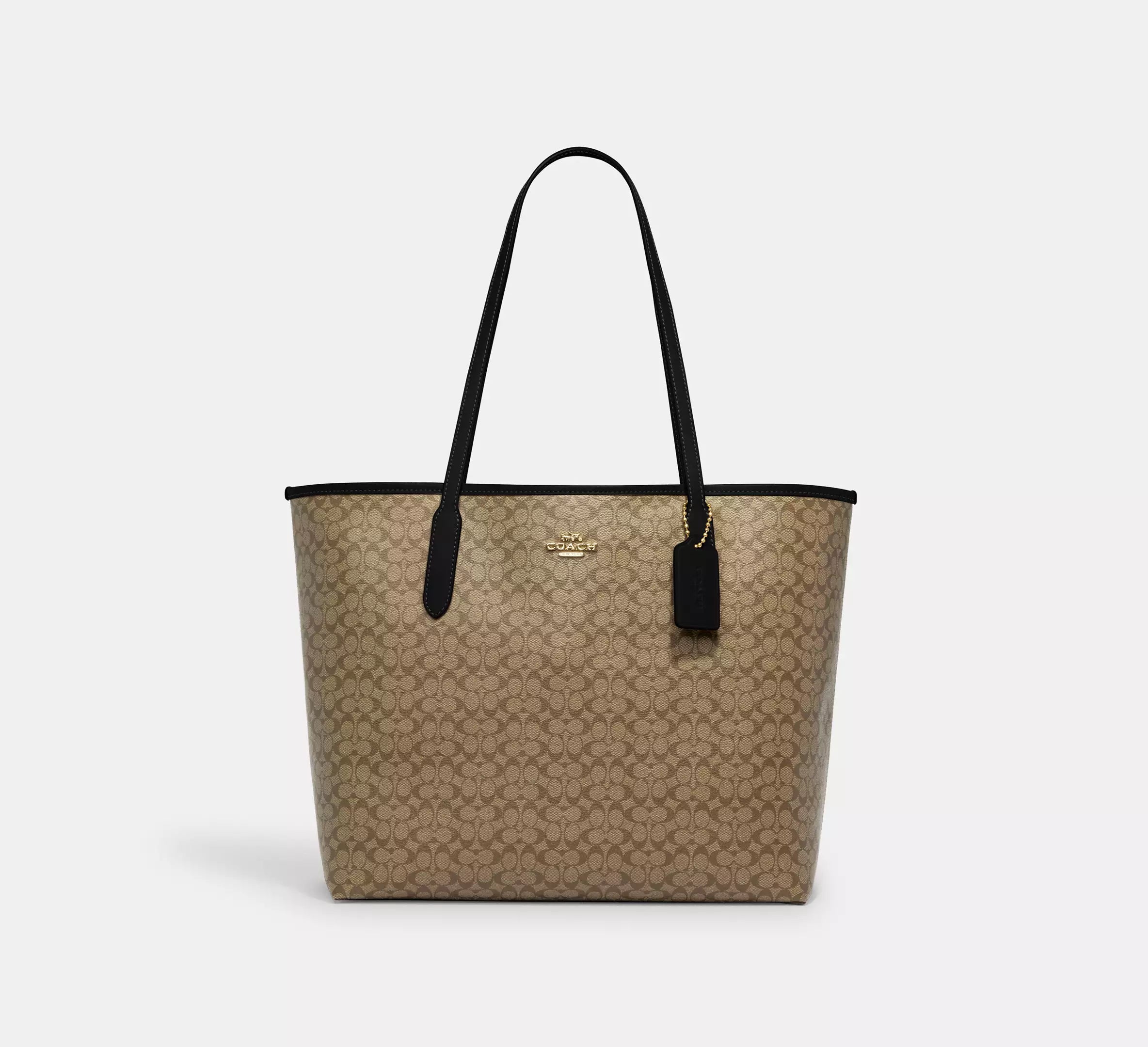 City Tote Bag In Micro Signature Canvas