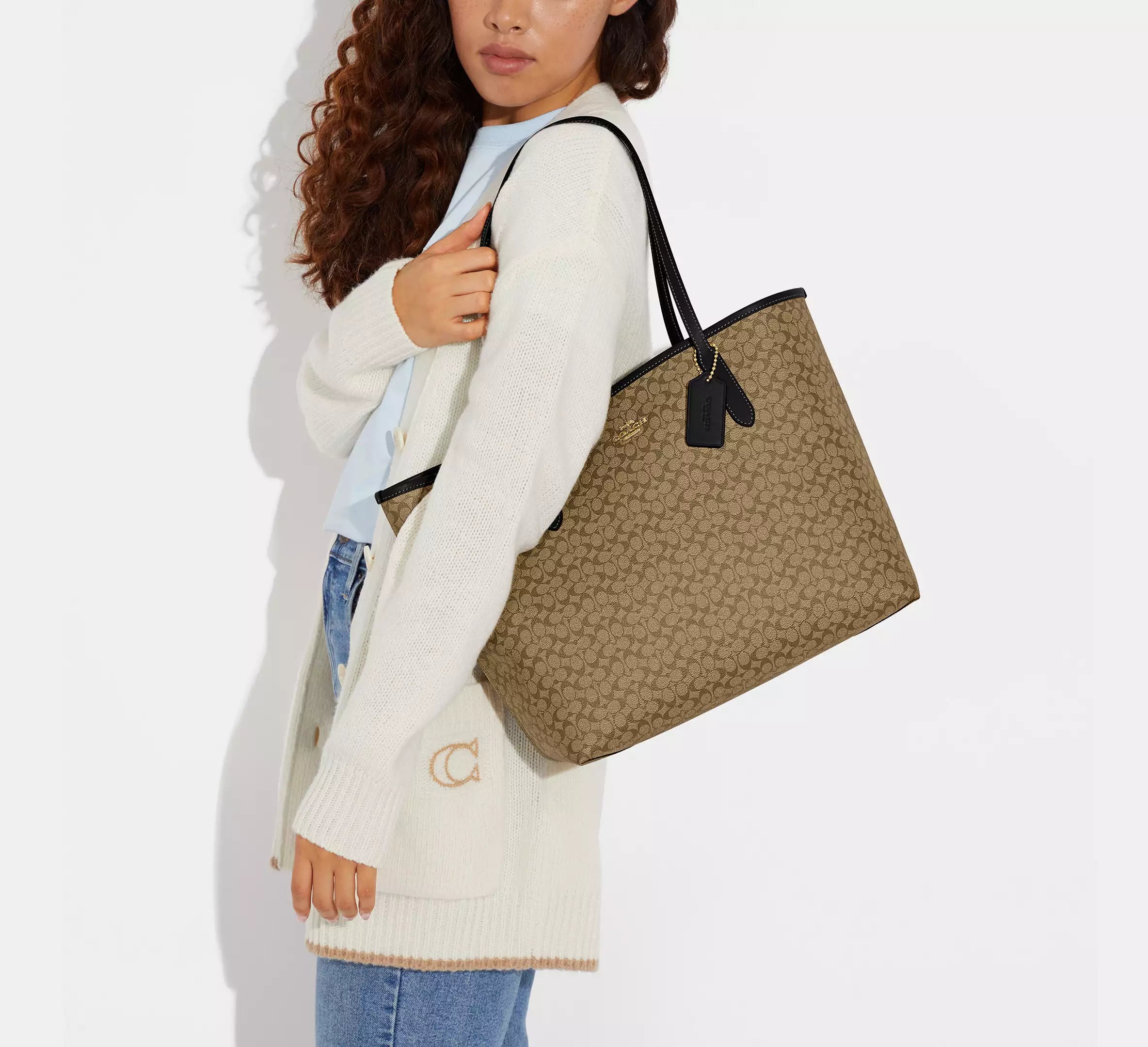 City Tote In Signature Canvas