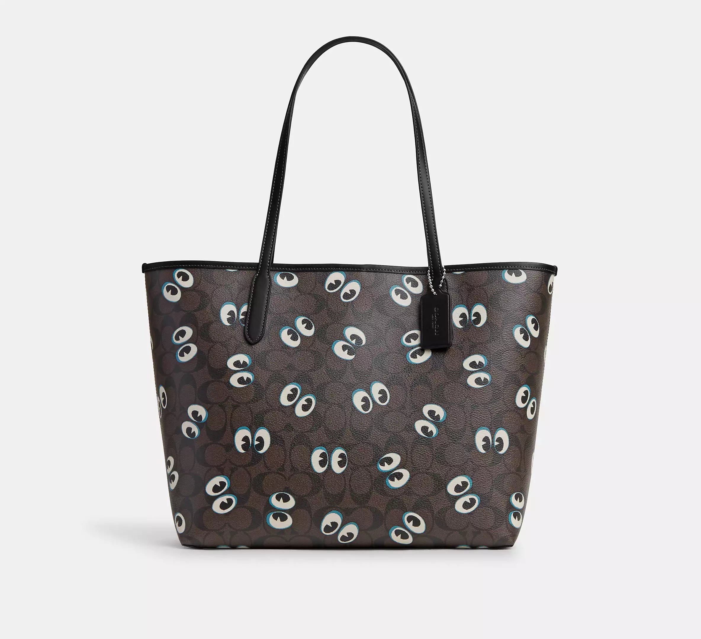 Coach Outlet - City Tote In Signature Canvas With Halloween Eyes | Bolsa Tote para Dama