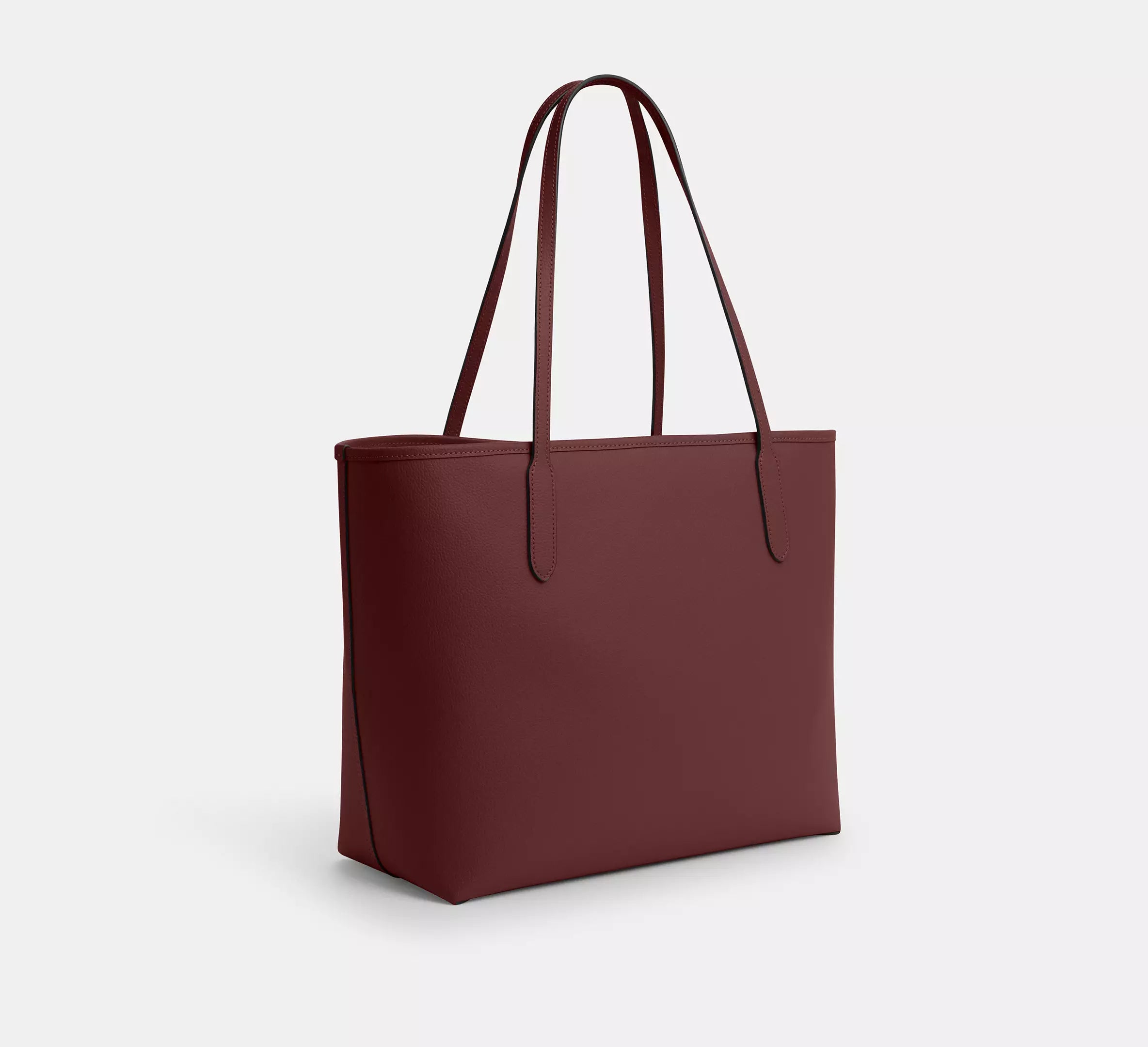 City Tote Bag - Silver/Wine