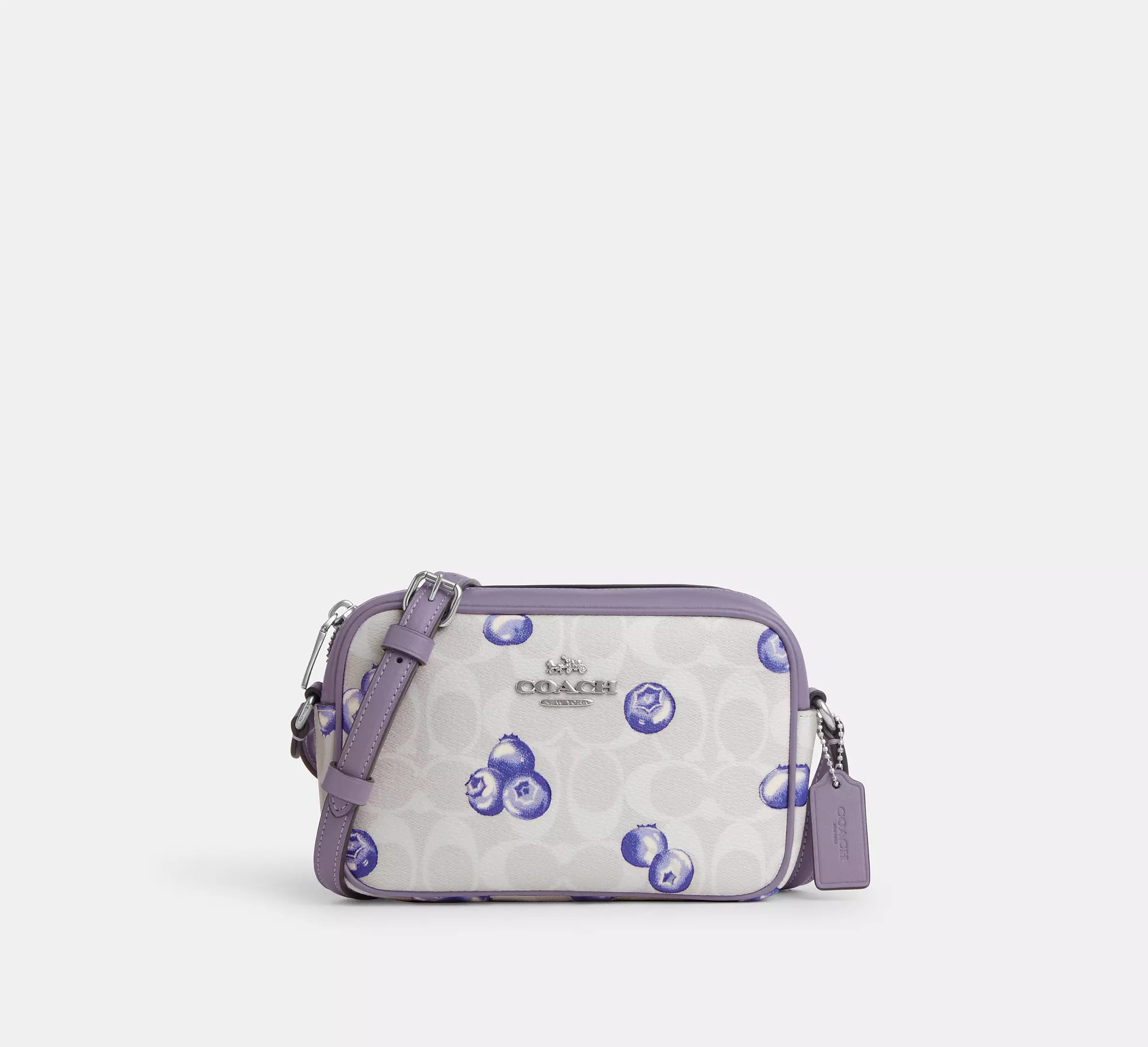 Coach Outlet - Mini Jamie Camera Bag In Signature Canvas With Blueberry Print | Bolso Crossbody
