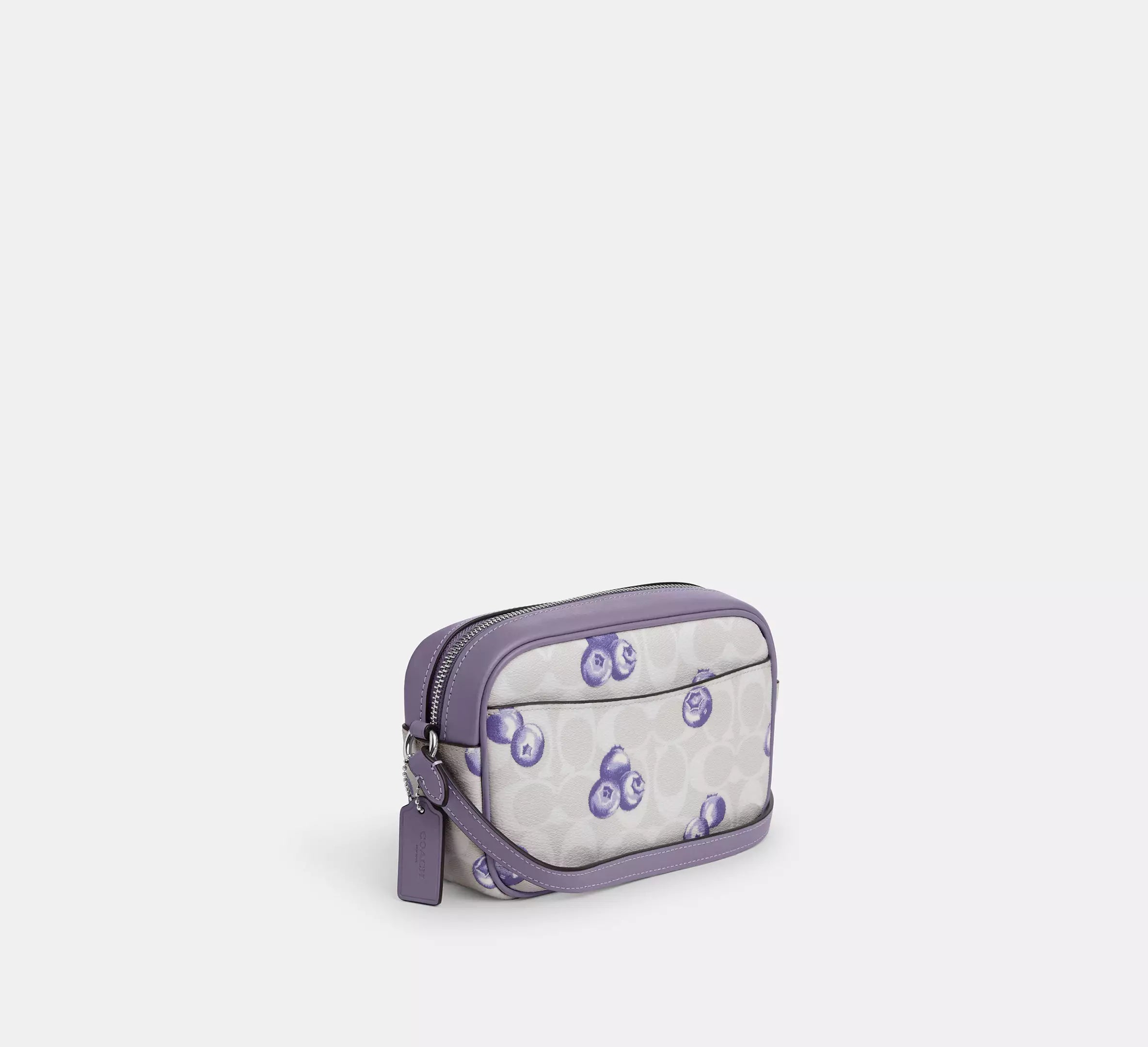 Mini Jamie Camera Bag In Signature Canvas With Blueberry Print