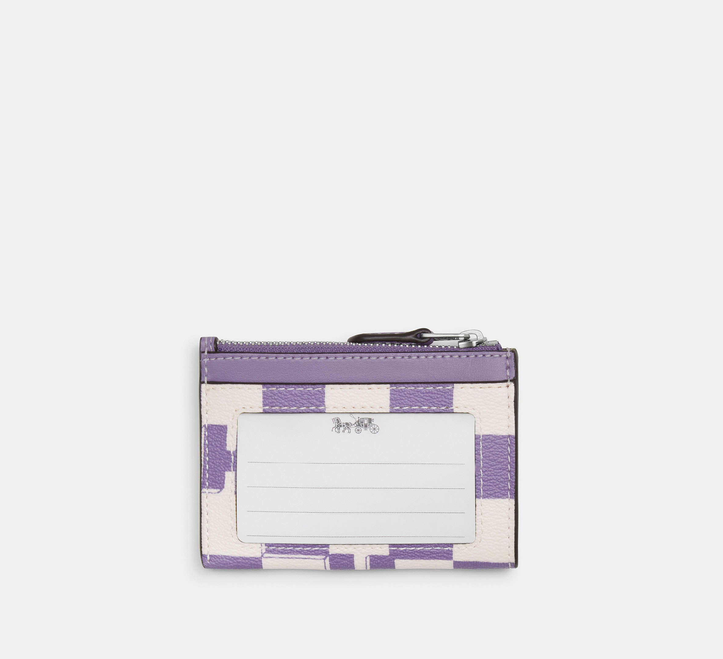 Mini Skinny Id Case With Checkerboard Print