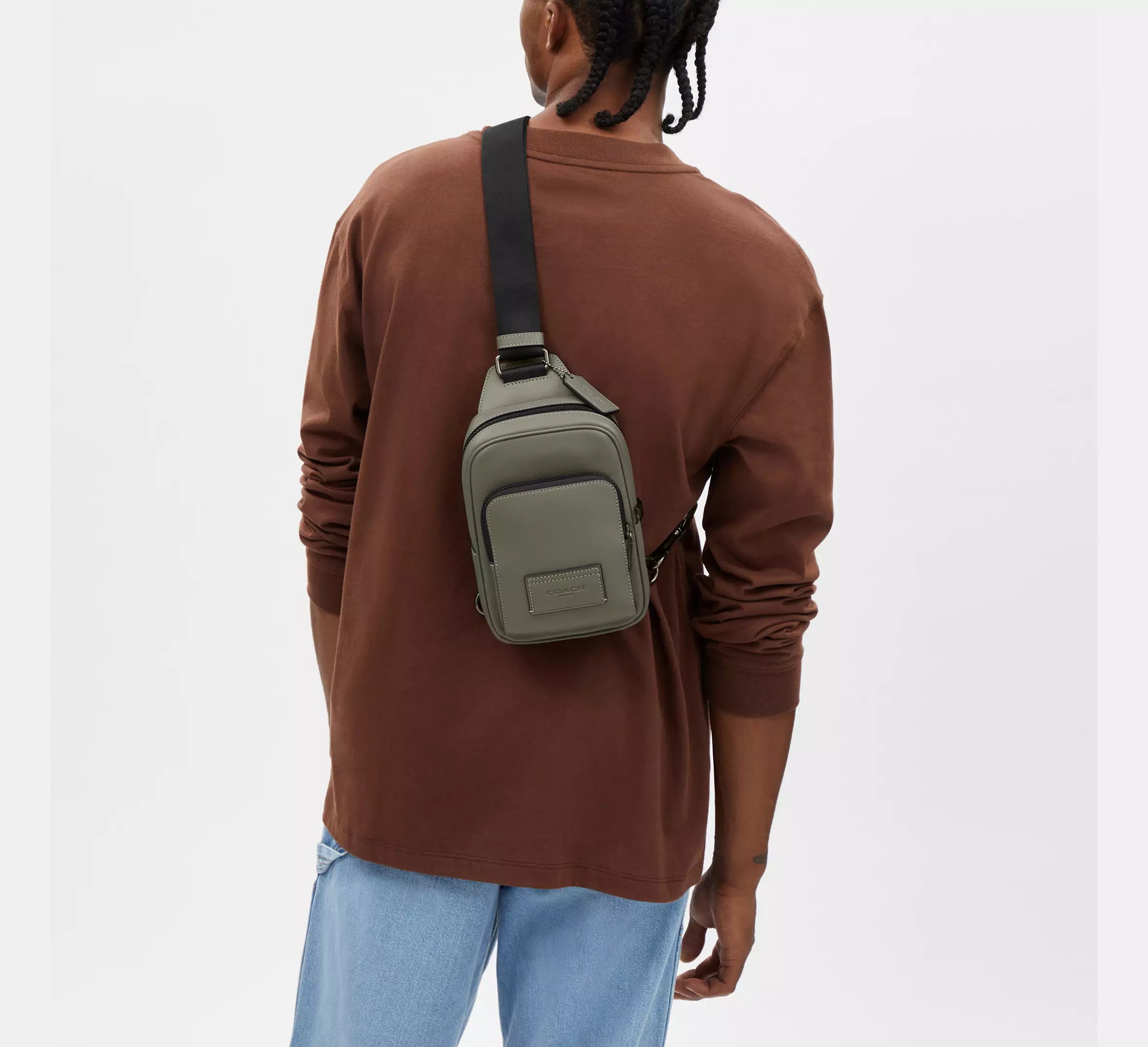 Racer Sling Pack In Smooth Leather