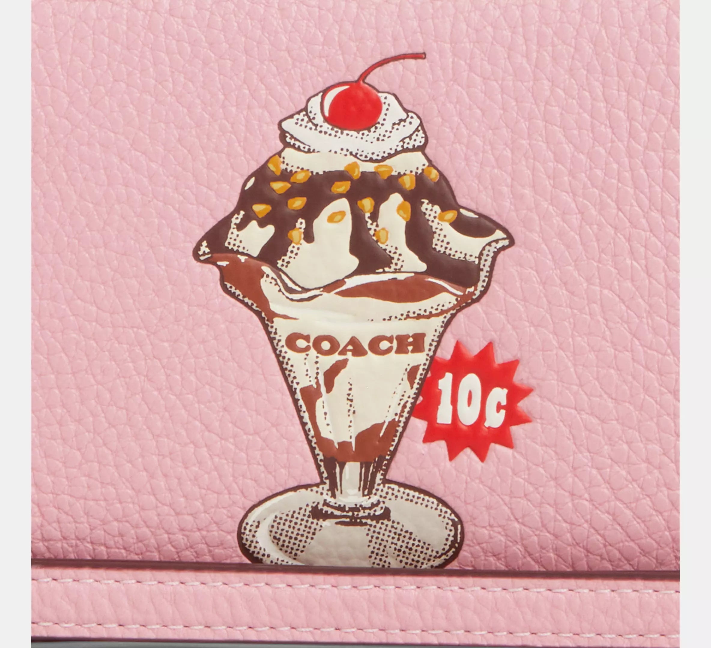 Long Zip Around Wallet With Sundae Graphic