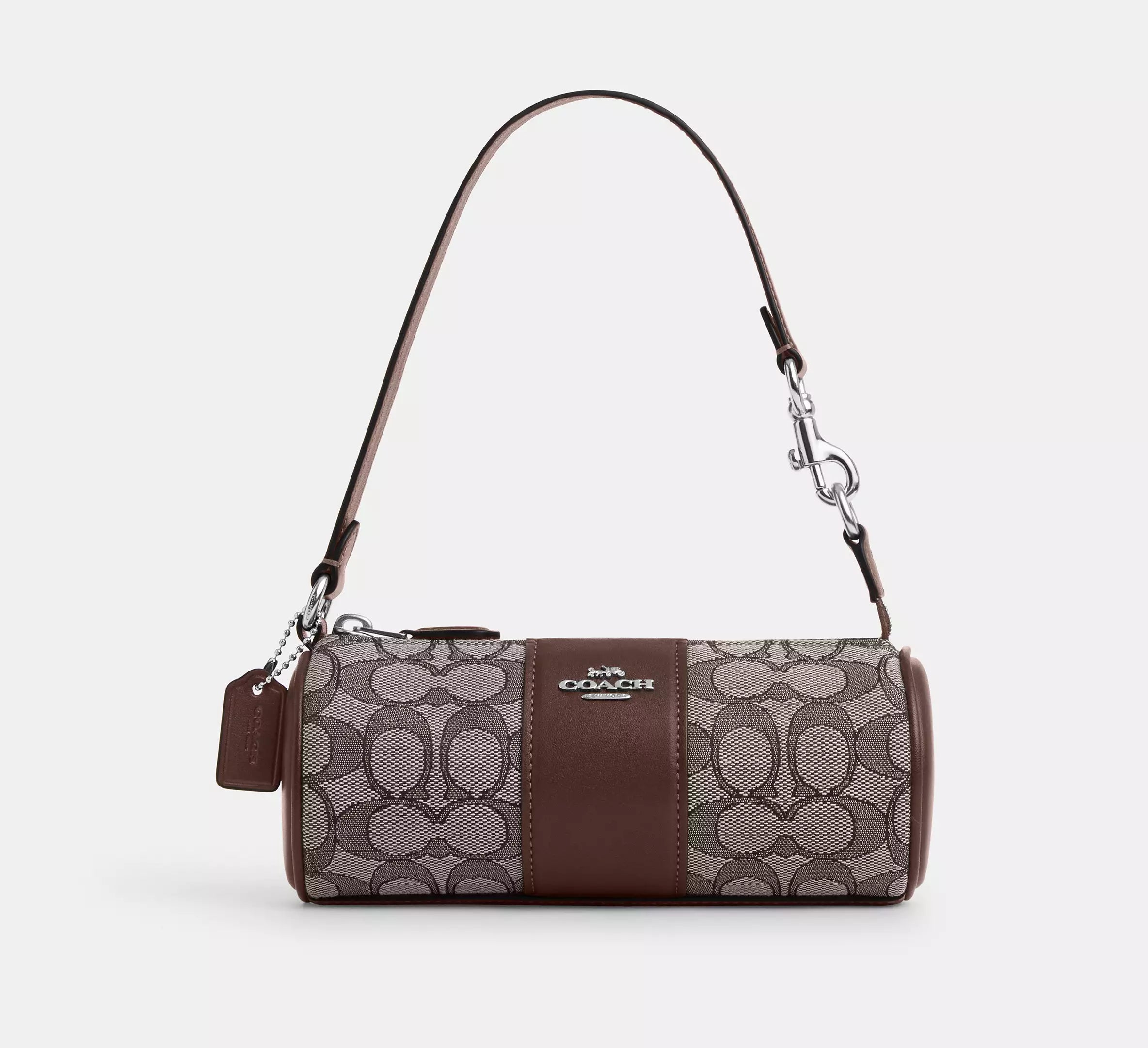 Coach - Nolita Barrel Bag in Signature Jacquard | Bolso de Mano y Hombro Elegante y Compacto