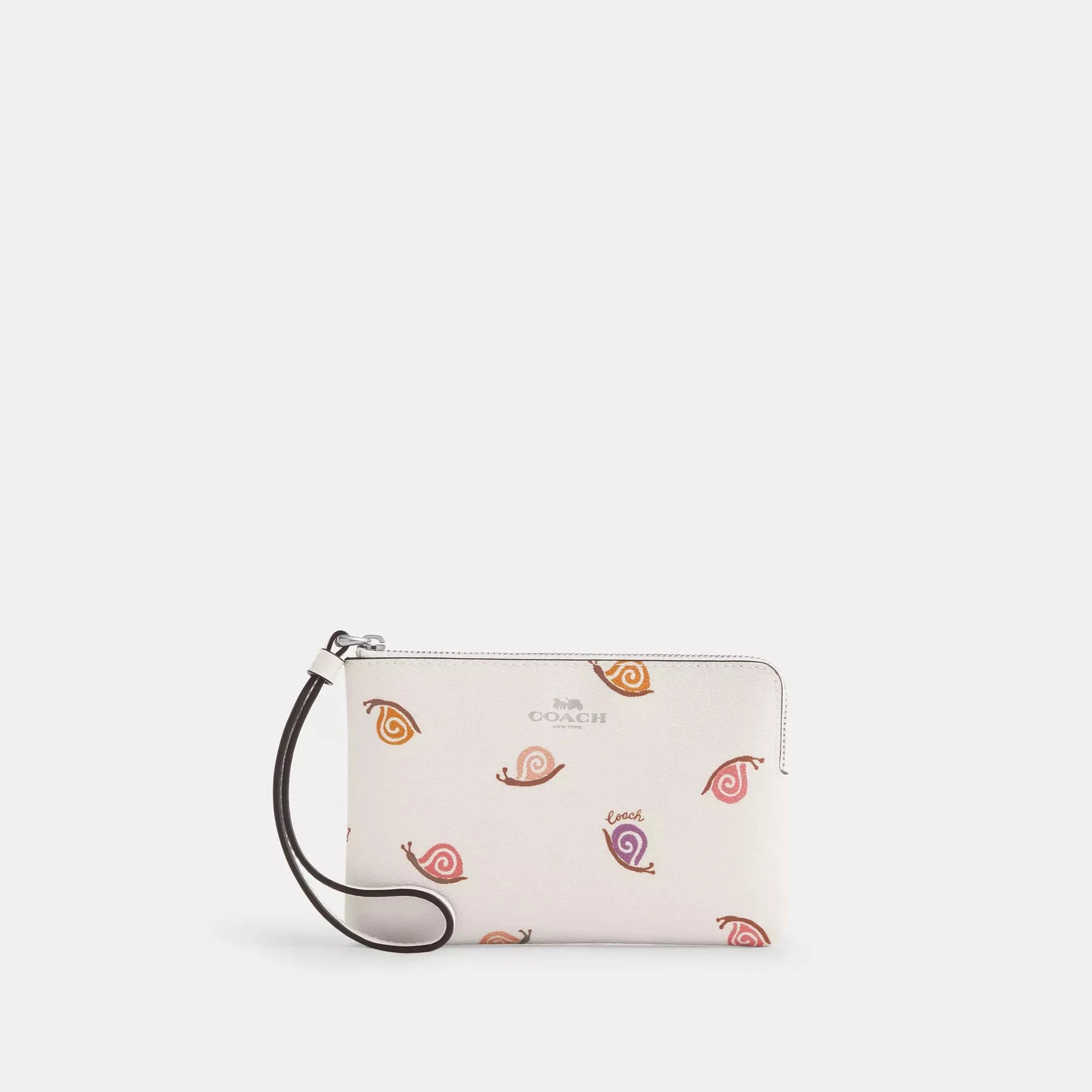 Coach - Corner Zip Wristlet With Snail Print | Cartera para Dama