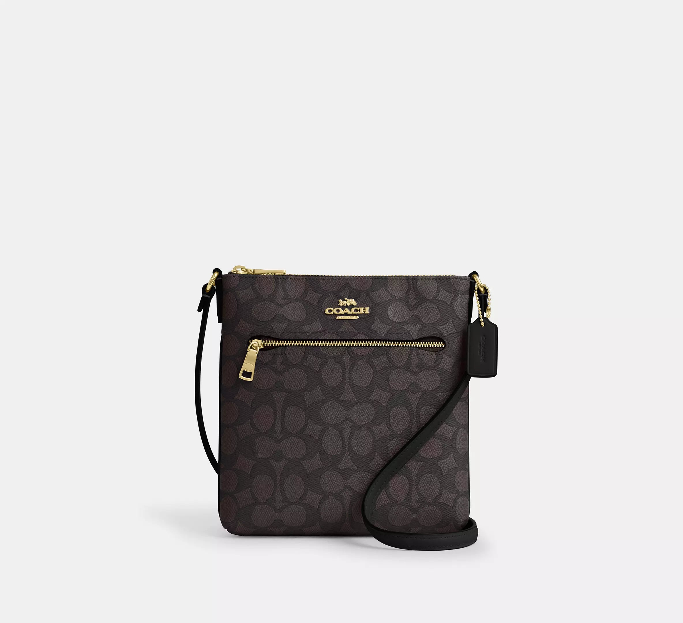 Coach Outlet - Mini Rowan File Bag In Signature Canvas | Bolsa Crossbody Versátil