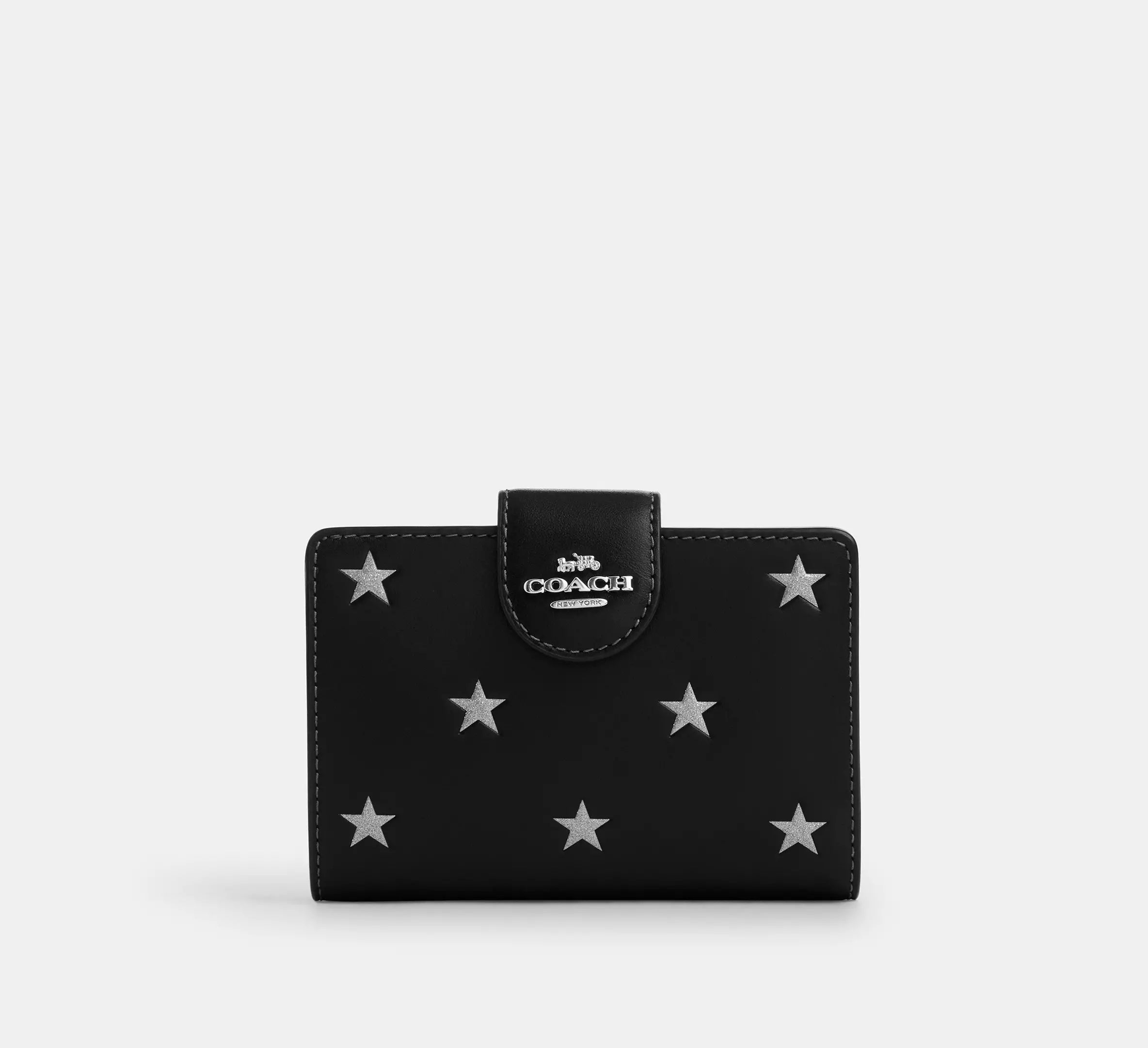 Medium Corner Zip Wallet With Star Print