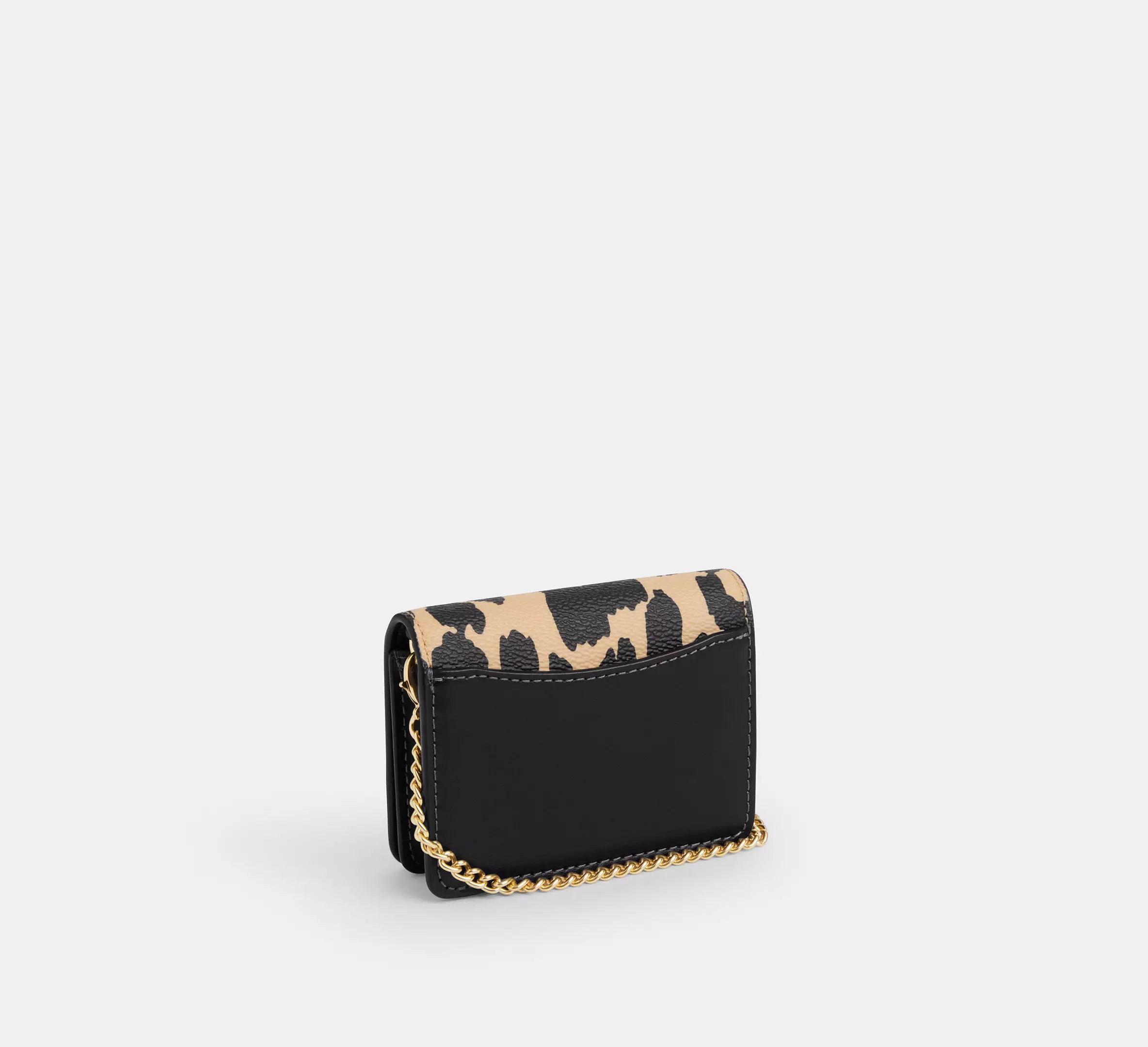 Mini Wallet On A Chain With Leopard Print