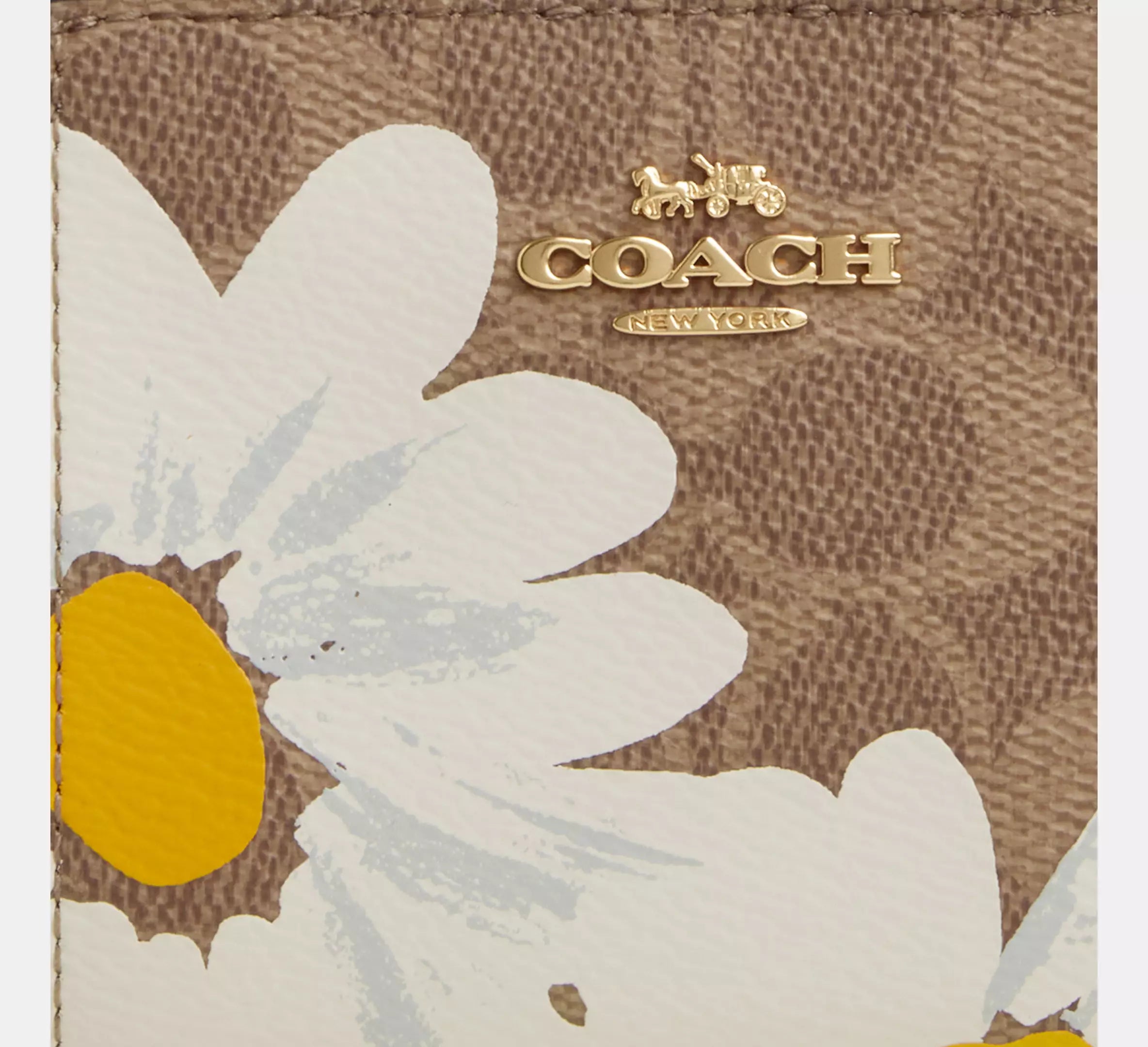 Snap Wallet In Signature Canvas With Floral Print