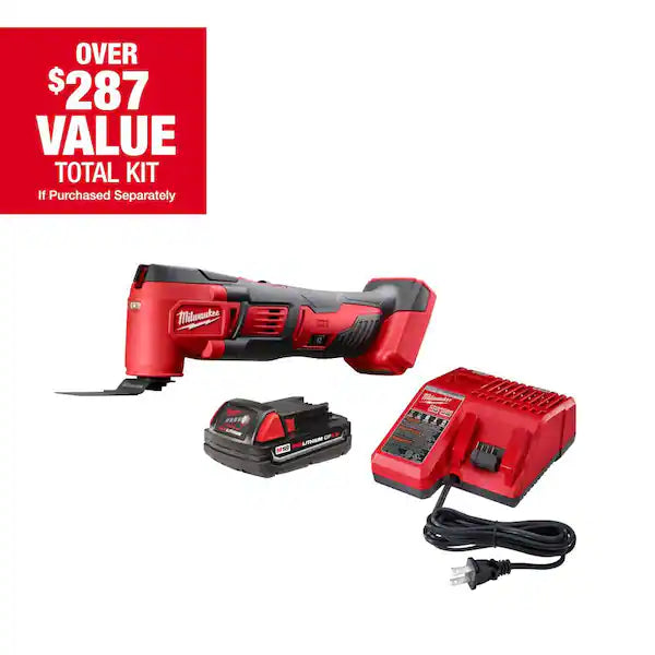 M18 18V Lithium-Ion Cordless Oscillating Multi-Tool Kit with one 1.5 Ah Battery & Charger