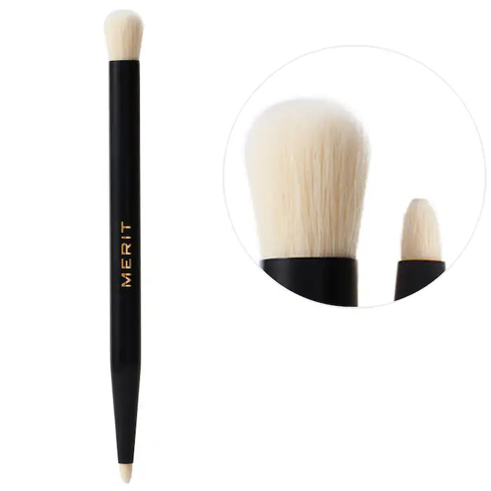 Merit - Brush No. 2 Double Sided Eyeshadow Brush | Brocha Doble para Sombra de Ojos

