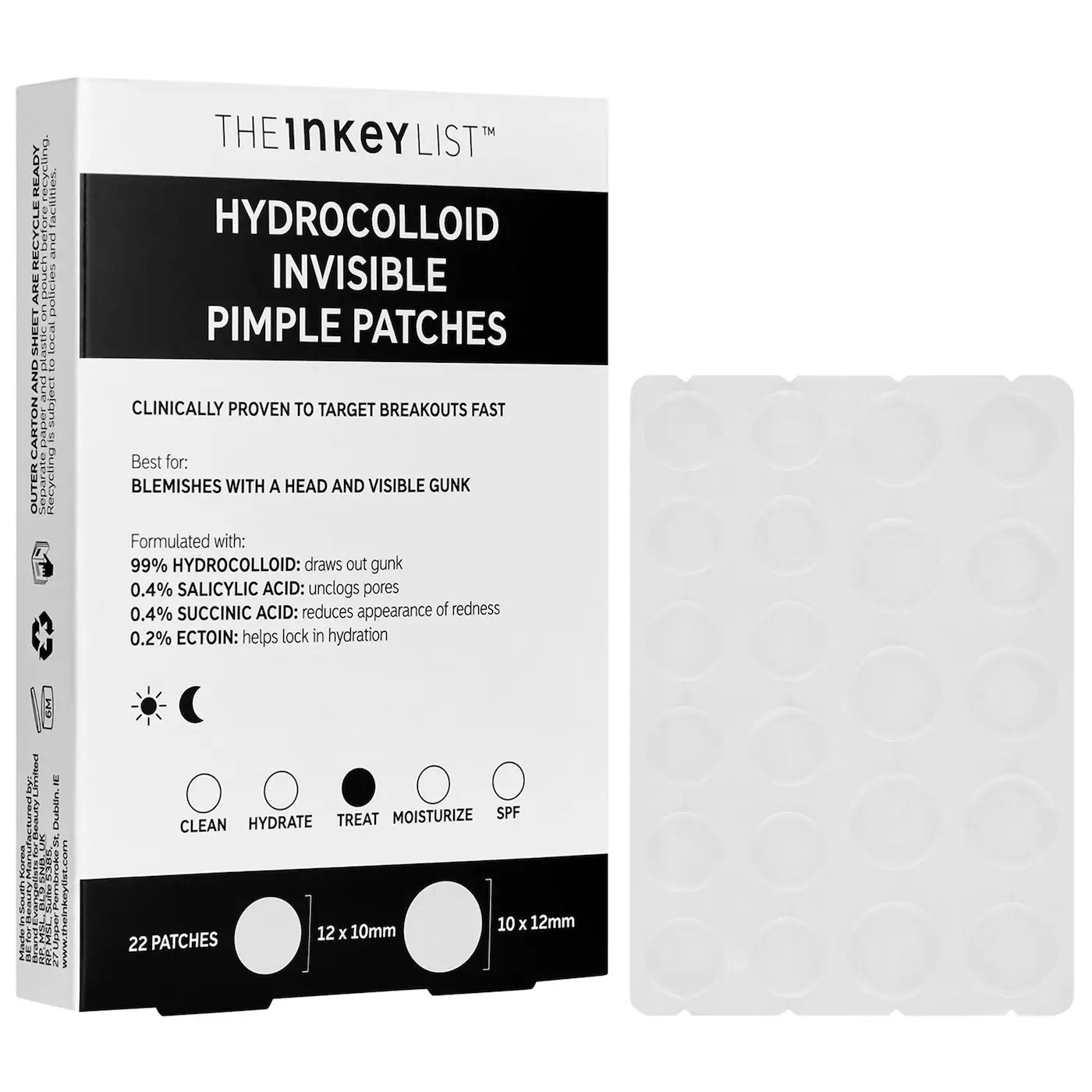 The Inkey List - Hydrocolloid Invisible Pimple Patches | Parches para el Acné Invisibles