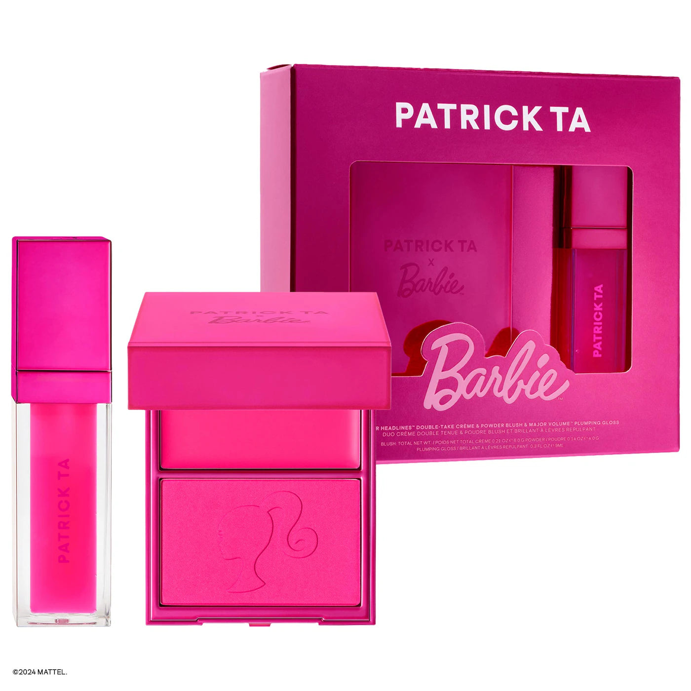 Patrick Ta x Barbie Blush Duo and Lip Plumper Set