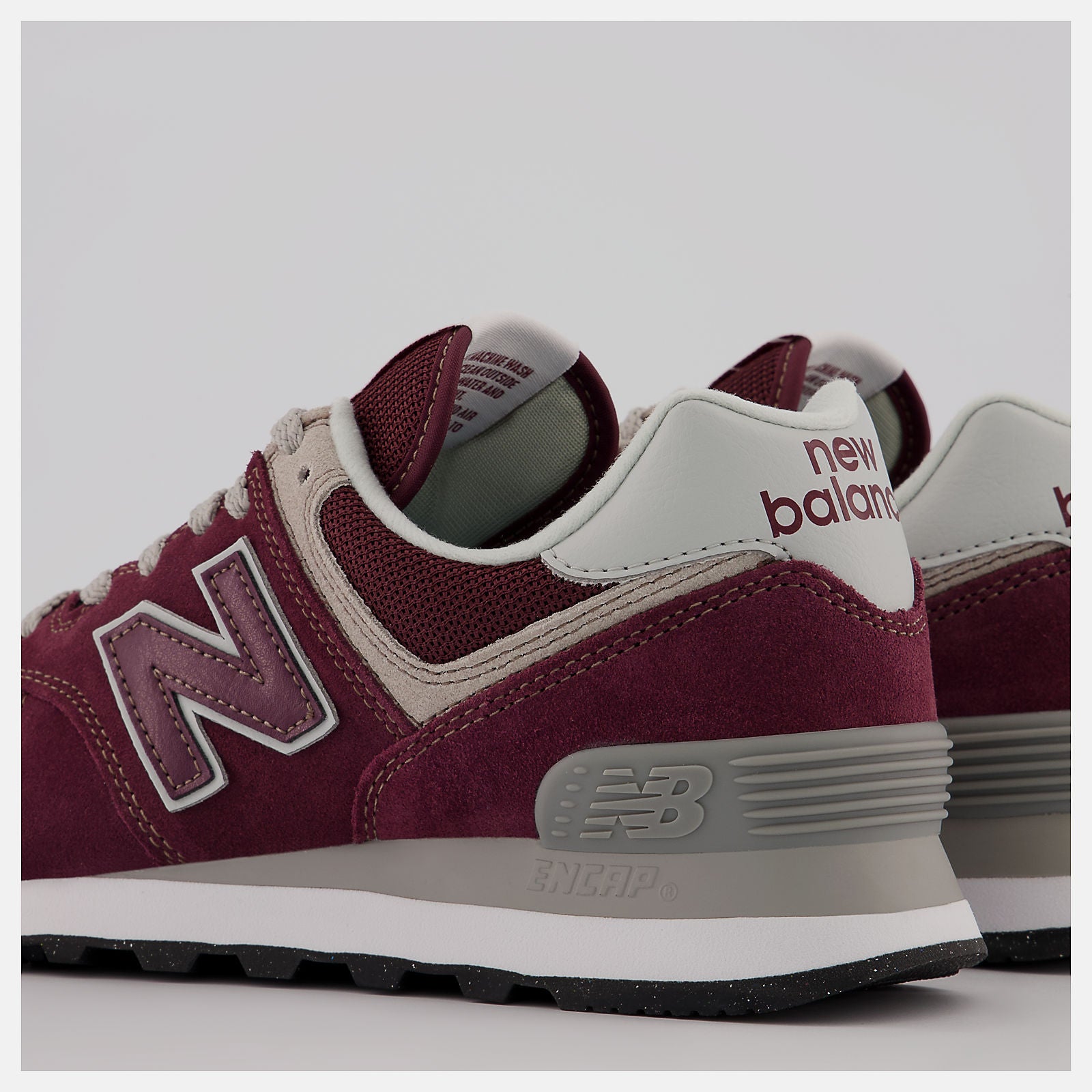 574 Burgundy with white