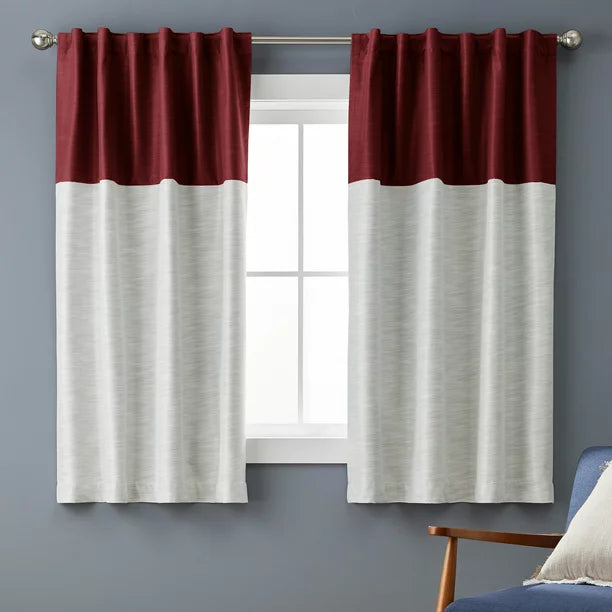 Solid Polyester Pole Top Blackout Single Curtain Panel