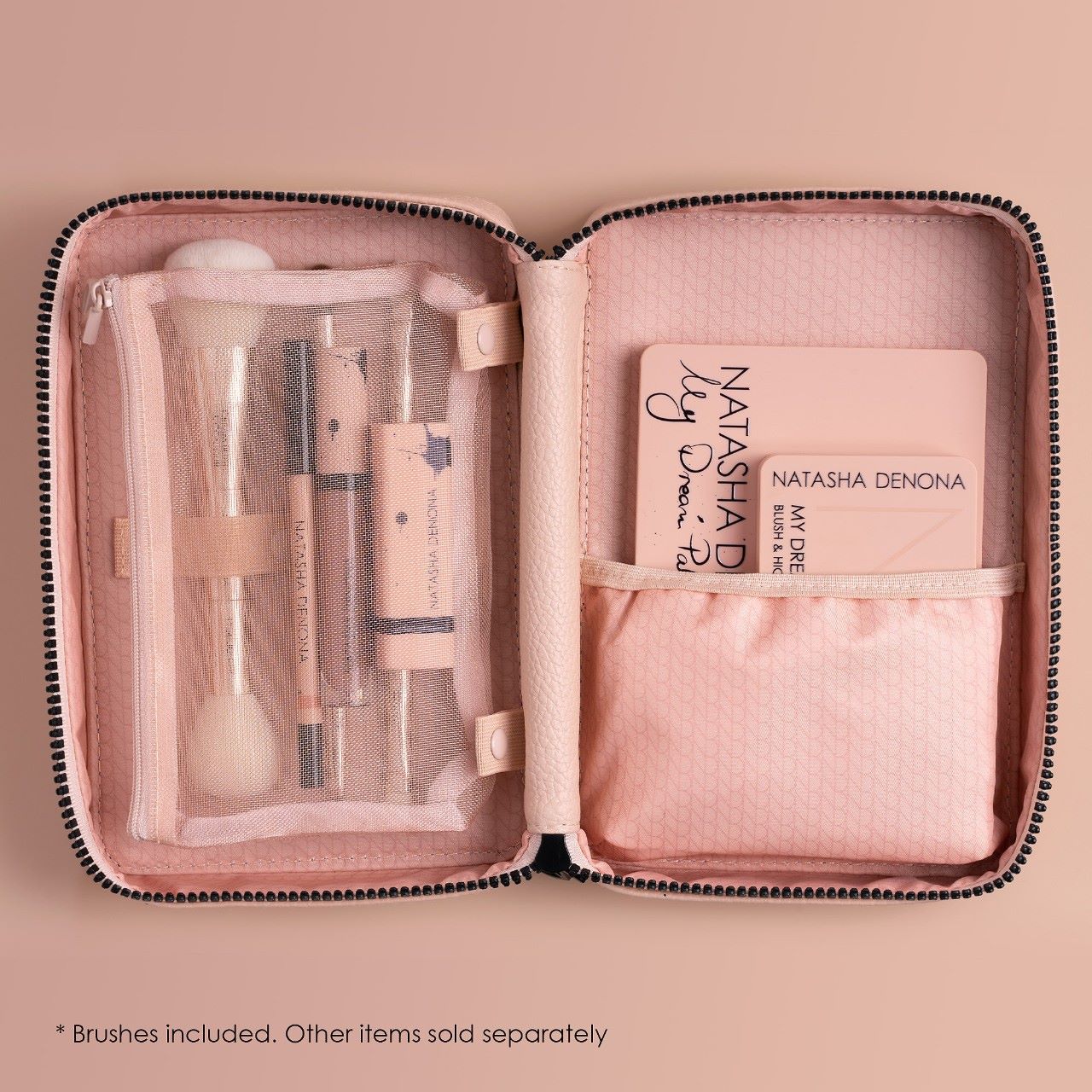 Natasha Denona - Travel Brush Set & Makeup Pouch | Set de Maquillaje