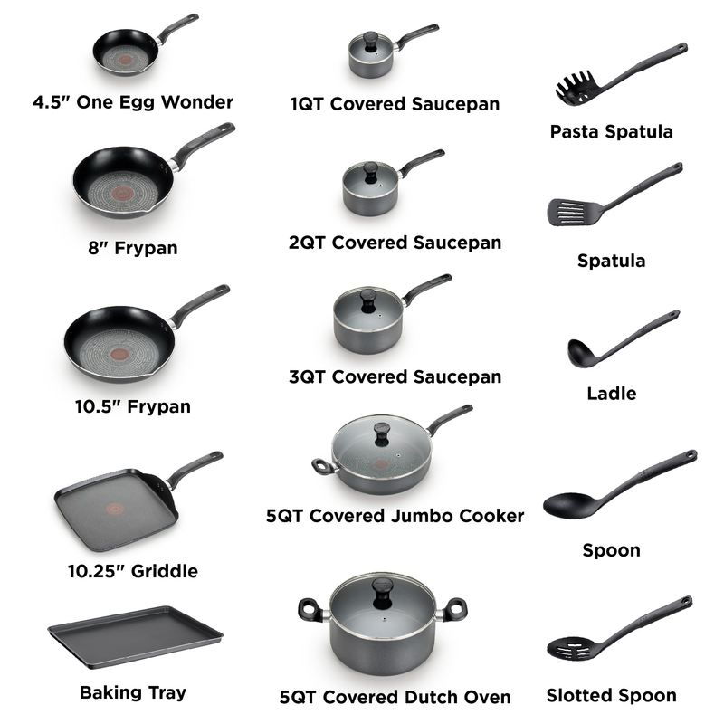 Sartenes T-Fal de 20 piezas, utensilios de cocina B087SKDW