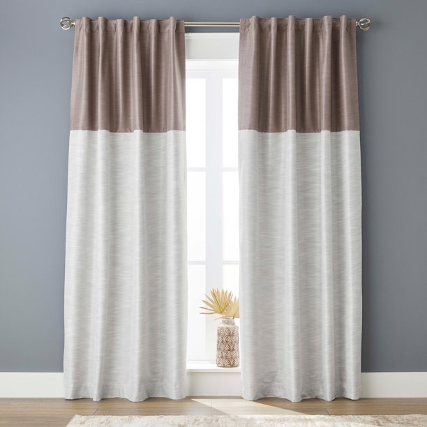 Solid Polyester Pole Top Blackout Single Curtain Panel