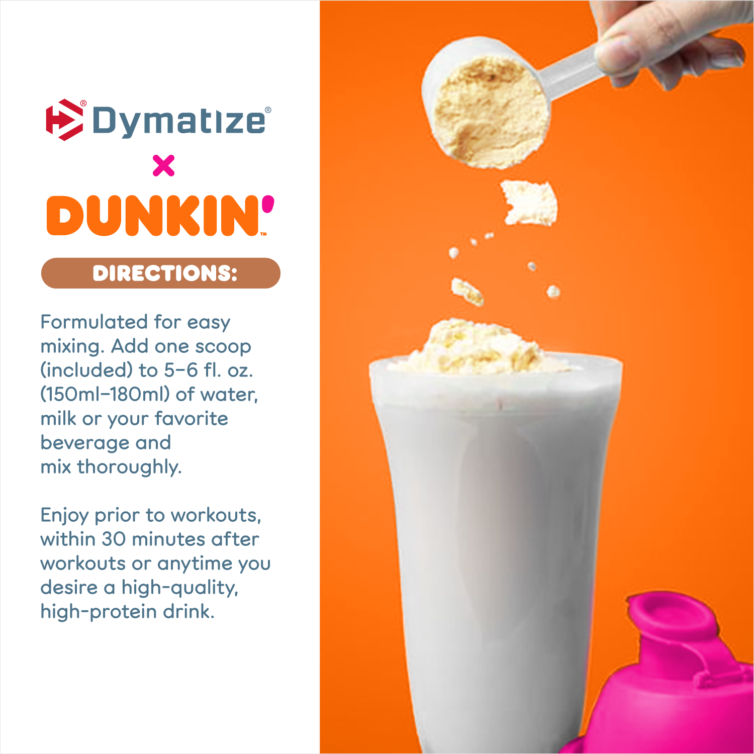 Dymatize x Dunkin Hydrolyzed ISO100 Whey Isolate Protein Powder